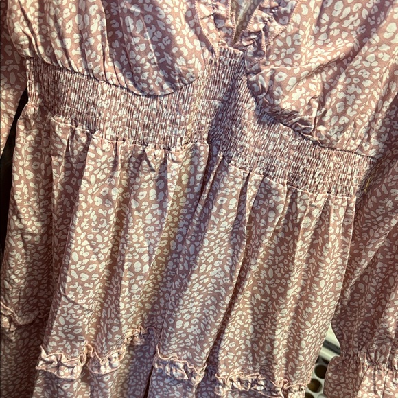 Floral Pink Ruffle Dress - Picture 3 of 3